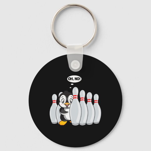 Chaveiro Boliches Engraçadas Em Pinguim Cujo Pinguim É Para (Frente)