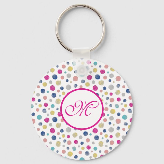Chaveiro bolinhas coloridas (Frente)