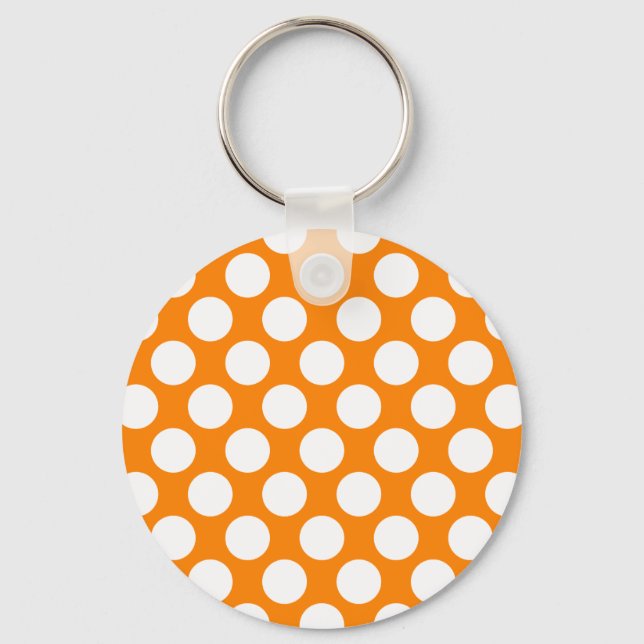 Chaveiro Bolinhas em laranja (Frente)