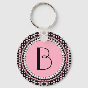 Chaveiro Bolinhas n Stripes Monogramas