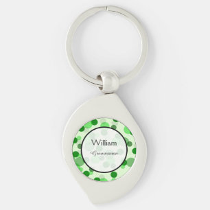 Chaveiro Bolinhas Verde - Casamento de Padrões