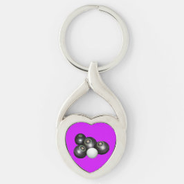 Chaveiro Bolinhos De Camarão E Gatinho Em Roxo,