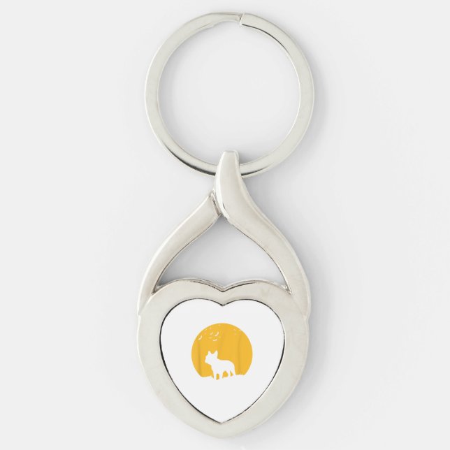 Chaveiro Bolldog Francês Gift Halloween Para O Cachorro (Frente)