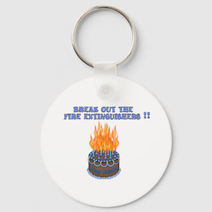 Chaveiro Bolo de aniversário azul dos extintores