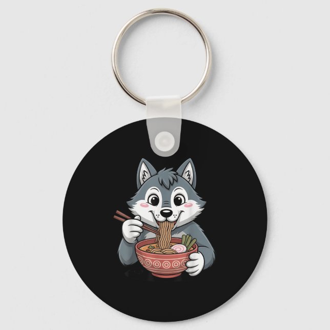 Chaveiro Bolo de Cachorro Kawaii, comedor de Roucos, japonê (Frente)