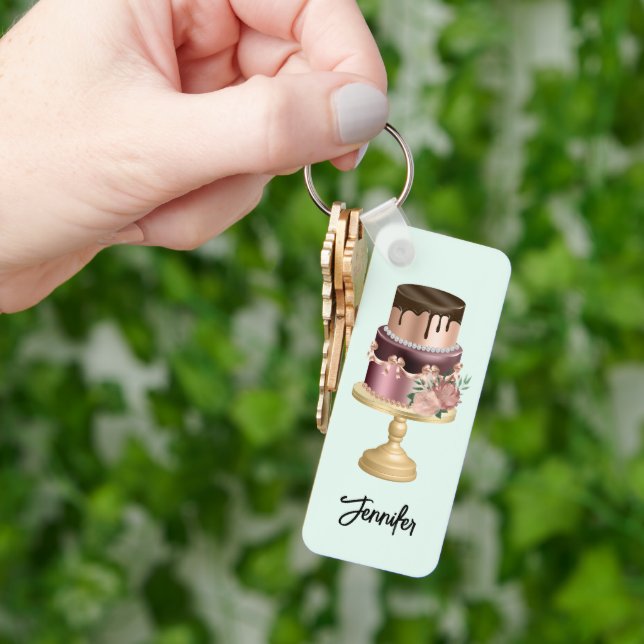 Chaveiro Bolo de festas brilhante (Mão)