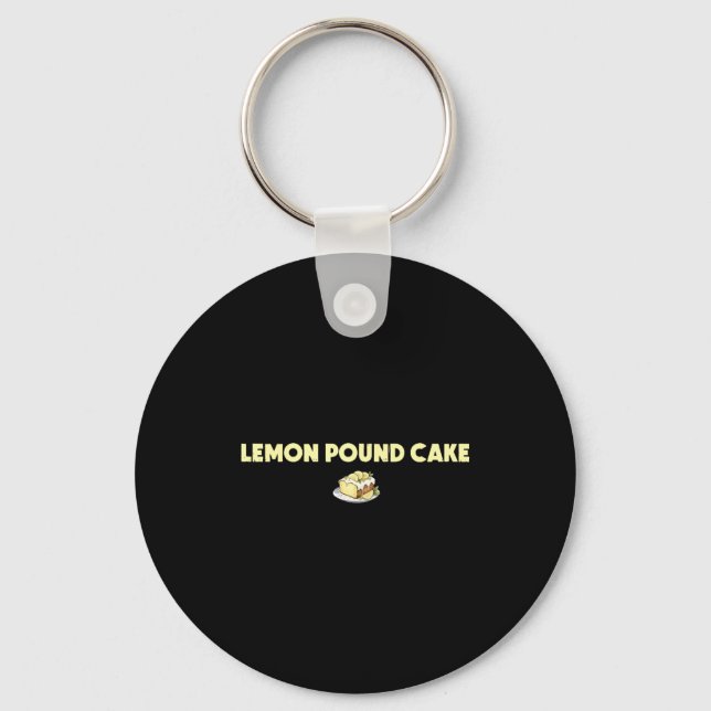 Chaveiro Bolo de libra de limão engraçado  (Frente)