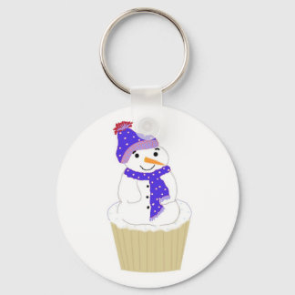 Chaveiro Bolo de Natal Boneco de Neve Alegre