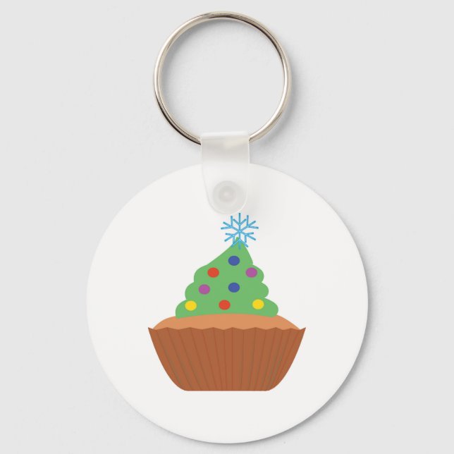 Chaveiro Bolo de Natal Cupcake (Frente)