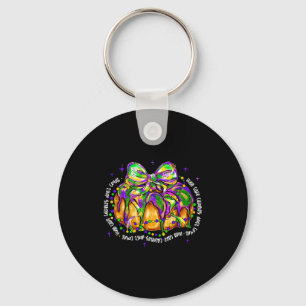 Chaveiro Bolo Rei Retro Coquette Laço Contas Feliz Mardi Gr