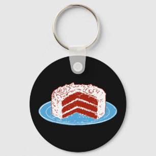 Chaveiro Bolo vermelho de veludo