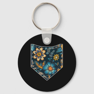 Chaveiro Bolsa Floral Ucraniana Tee Retro Flores de Verão U