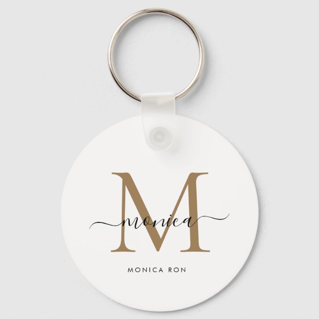 Chaveiro Bolsa Tote com Monograma Personalizado (Frente)