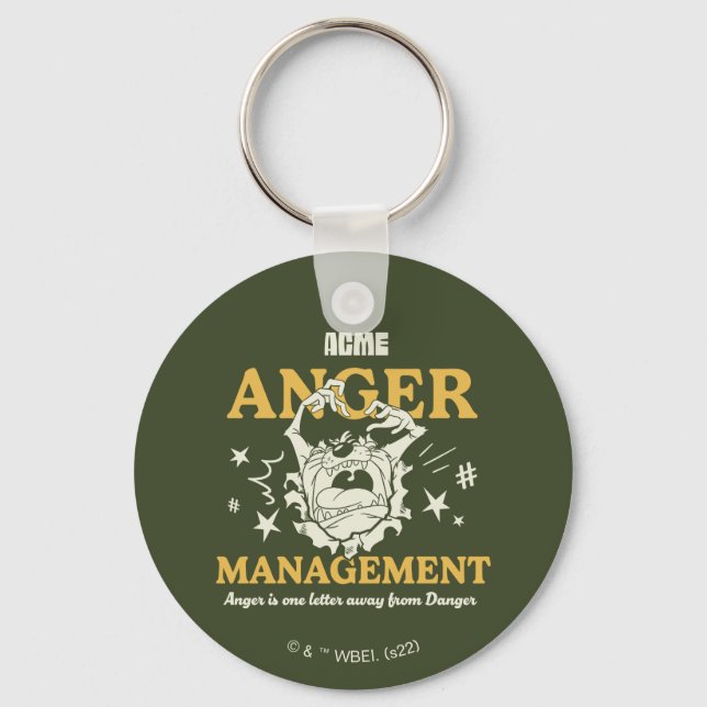 Chaveiro BOLSAS DE CARRO™ |TAZ™ ACME Anger Management (Frente)