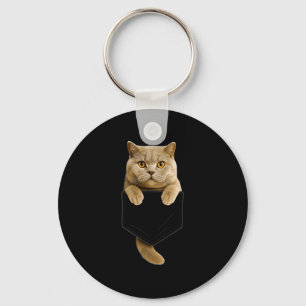 Chaveiro Bolso de Gato de Cabeça-de-Obra Britânico Gpresent
