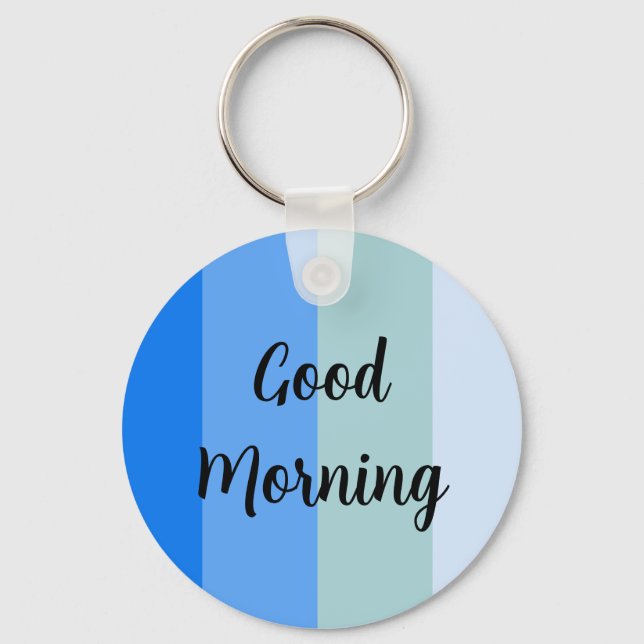 Chaveiro Bom dia azul riscado (Frente)