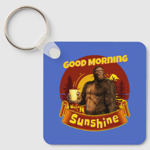 Chaveiro Bom Dia Sol Bigfoot Café Humor Arte
