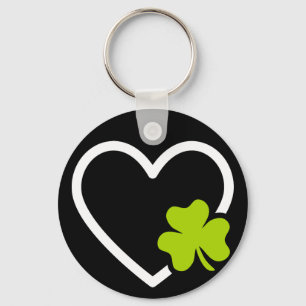 Chaveiro Bom Sorte Símbolo Charm Clover Heart