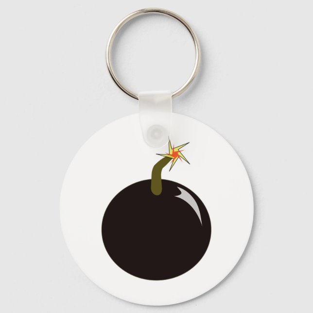 Chaveiro Bomba de canhão redonda bombeada a quente - pirata (Frente)