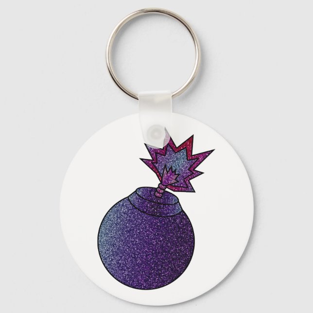Chaveiro Bomba Glitter Galaxy (Frente)