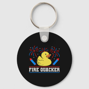 Chaveiro Bombeiro Quacker Rubber Duck 4 de julho
