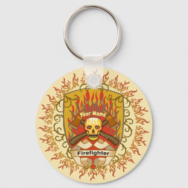 Chaveiro Bombeiro Skull Shield (Frente)