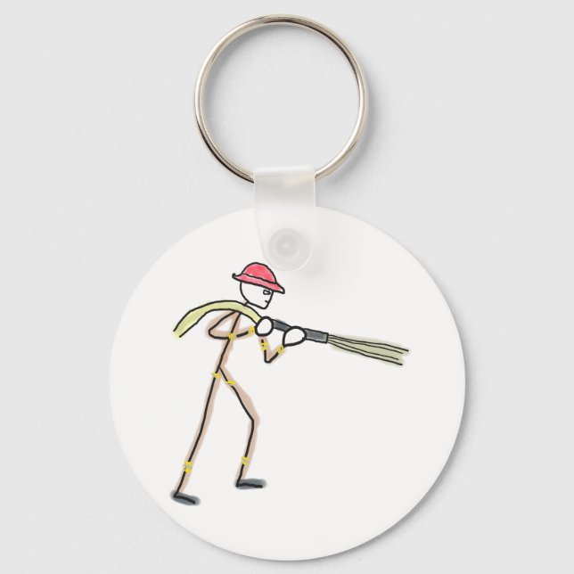 Chaveiro Bombeiro Stickman (Frente)