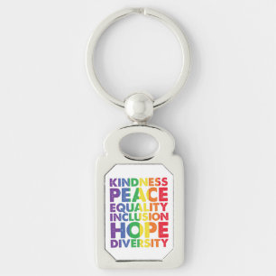Chaveiro Bondade Paz Igualdade Amor Inclusão Esperança LGBT