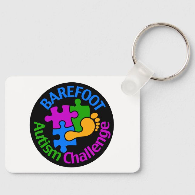 Chaveiro Boné de Caminhoneiro Barefoot Autism Challenge (Frente)