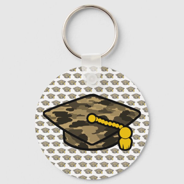 Chaveiro Boné de formatura Khaki Camo (Frente)