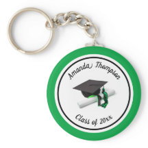 Boné de formatura Preto e Verde e Tassel