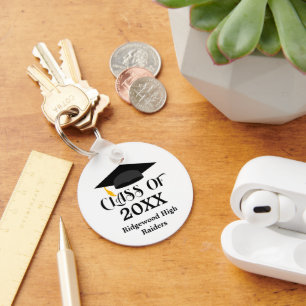 Chaveiro Boné de formatura Seu Nome Escolar