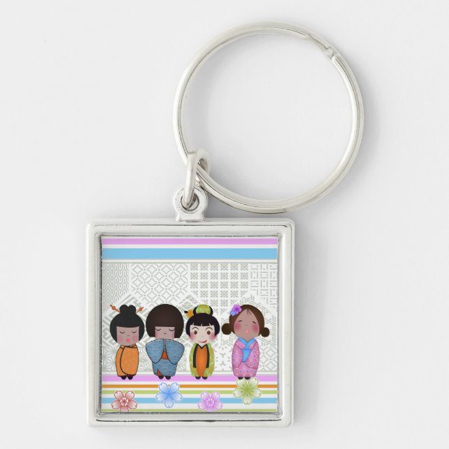 Chaveiro bonecas kokeshi (Frente)