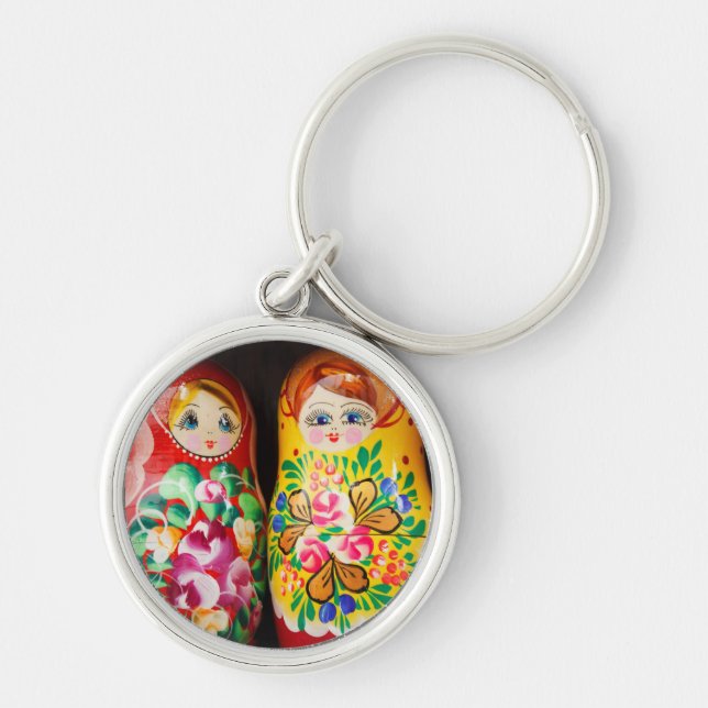 Chaveiro Bonecas Matryoshka Coloridas (Frente)