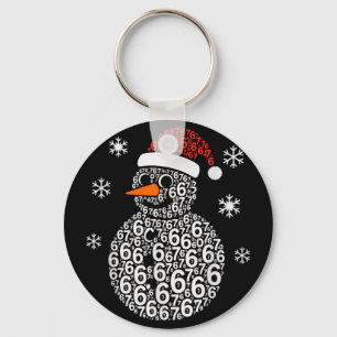 Chaveiro Boneco de Neve 67 Seis Sete 6 7 Meme Natal Engraça