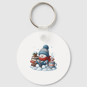 Chaveiro Boneco de Neve Amantes de Livros Bibliotecário Bib