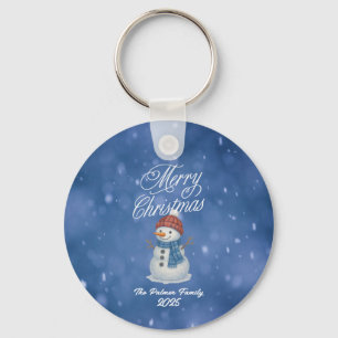 Chaveiro Boneco de Neve Caprichoso Feliz Natal
