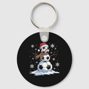 Chaveiro Boneco de Neve de Futebol Jogador de Futebol Chapé