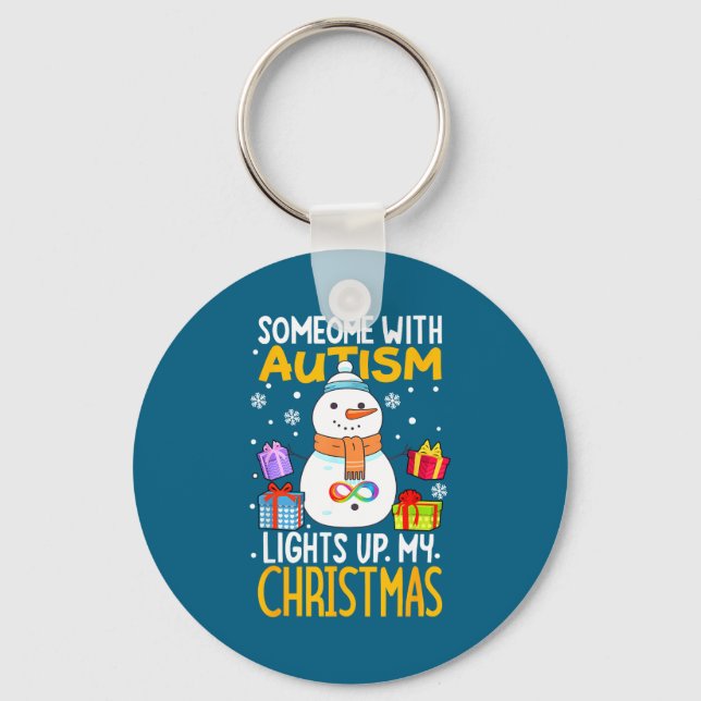 Chaveiro Boneco de Neve de Natal - Decoração Conscientizaçã (Frente)