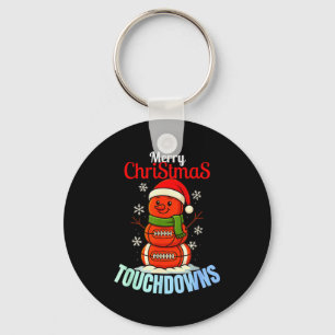 Chaveiro Boneco de Neve de Natal Engraçado de Futebol para