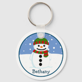 Chaveiro Boneco de Neve de Natal Personalizado