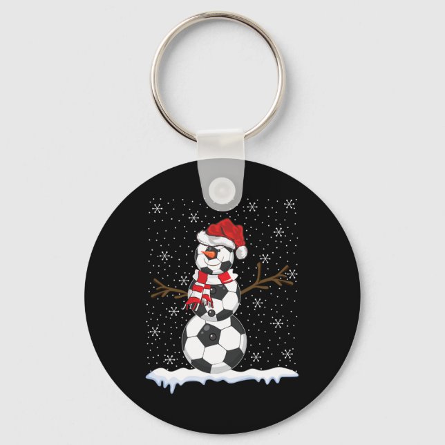 Chaveiro Boneco de Neve de Suéter Feio Futebol Ll Natal  (Frente)