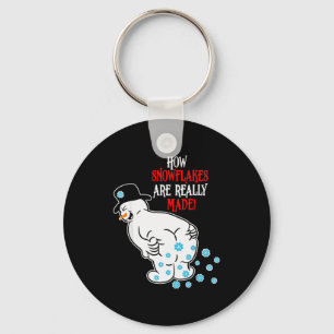 Chaveiro Boneco de Neve Engraçado Como os Flocos de Neve Sã
