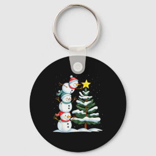 Chaveiro Boneco de Neve Engraçado de Natal Árvore de Natal