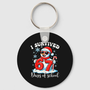 Chaveiro Boneco de Neve Engraçado Eu Sobrevivi 67 Dias de F