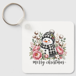 Chaveiro Boneco de Neve Fofo Natal Feliz