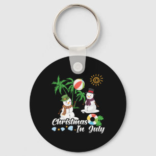 Chaveiro Boneco de Neve Natal Em Julho Havaiano Divertido V