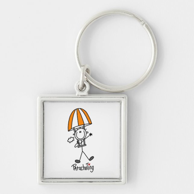 Chaveiro Boneco de Pau de Pára-quedas (Frente)