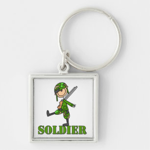 Chaveiro Boneco de Soldado em Palito