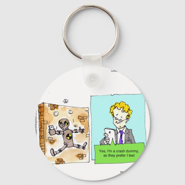 Chaveiro Boneco de Teste de Colisão Engraçado (Frente)